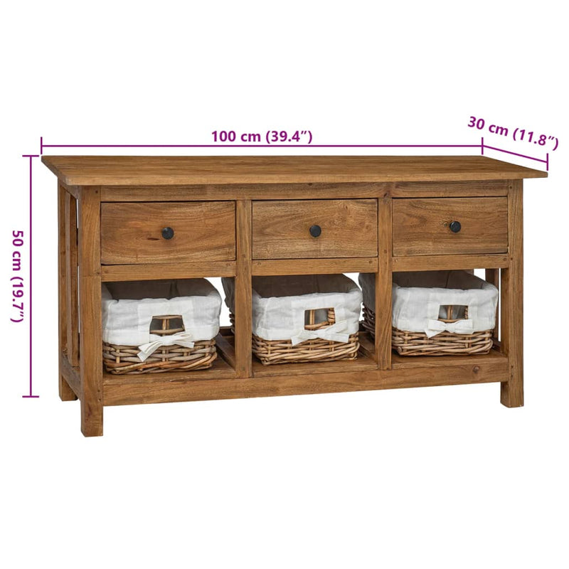 Sideboard Solid Reclaimed Wood 100x30x50 cm Payday Deals