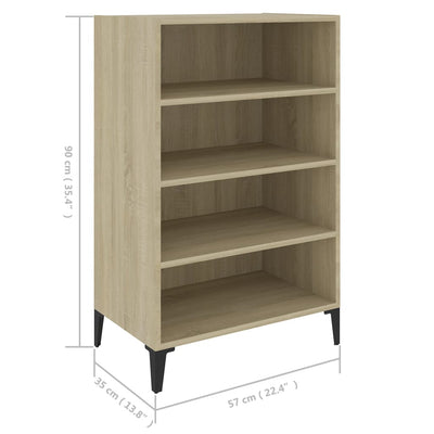 Sideboard Sonoma Oak 57x35x90 cm Engineered Wood Payday Deals