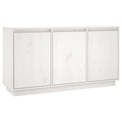 Sideboard White 111x34x60 cm Solid Wood Pine Payday Deals