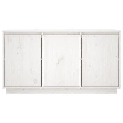 Sideboard White 111x34x60 cm Solid Wood Pine Payday Deals