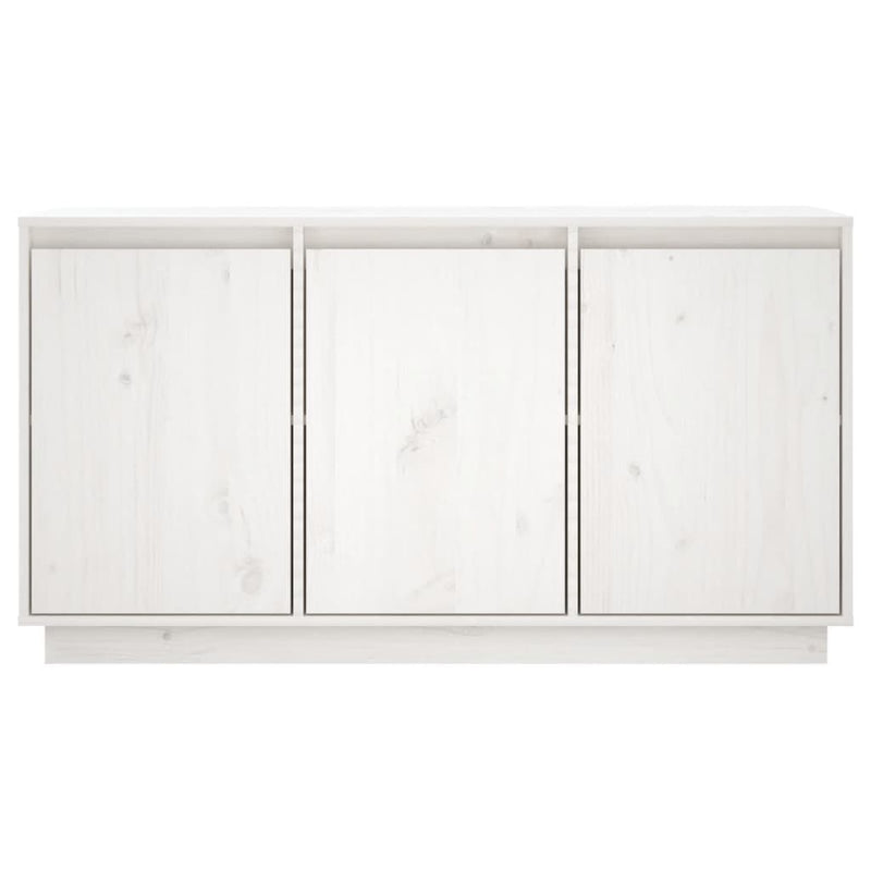 Sideboard White 111x34x60 cm Solid Wood Pine Payday Deals