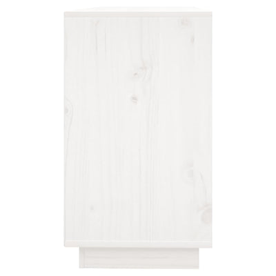 Sideboard White 111x34x60 cm Solid Wood Pine Payday Deals