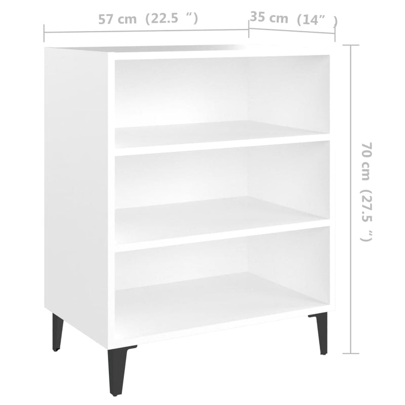 Sideboard White 57x35x70 cm Engineered Wood Payday Deals