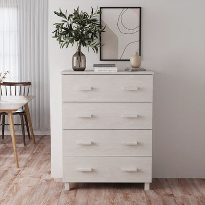 Sideboard White 79x40x103.5 cm Solid Wood Pine