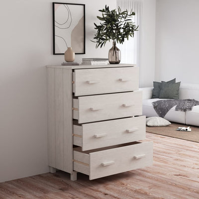 Sideboard White 79x40x103.5 cm Solid Wood Pine Payday Deals