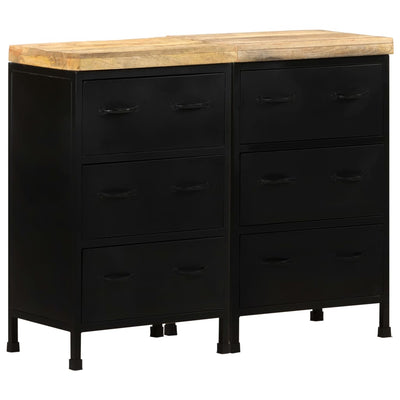 Sideboard with 6 Drawers Rough Mango Wood Payday Deals