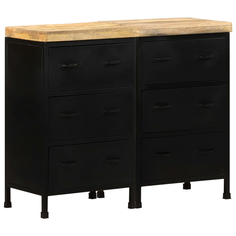 Sideboard with 6 Drawers Rough Mango Wood Payday Deals