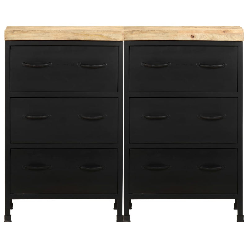 Sideboard with 6 Drawers Rough Mango Wood Payday Deals