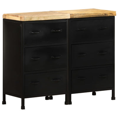 Sideboard with 6 Drawers Rough Mango Wood Payday Deals