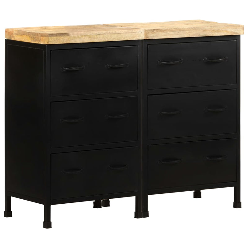 Sideboard with 6 Drawers Rough Mango Wood Payday Deals