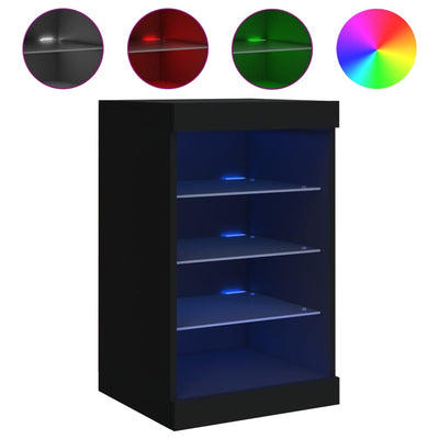 Sideboard with LED Lights Black 41x37x67 cm Payday Deals