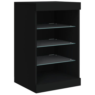 Sideboard with LED Lights Black 41x37x67 cm Payday Deals