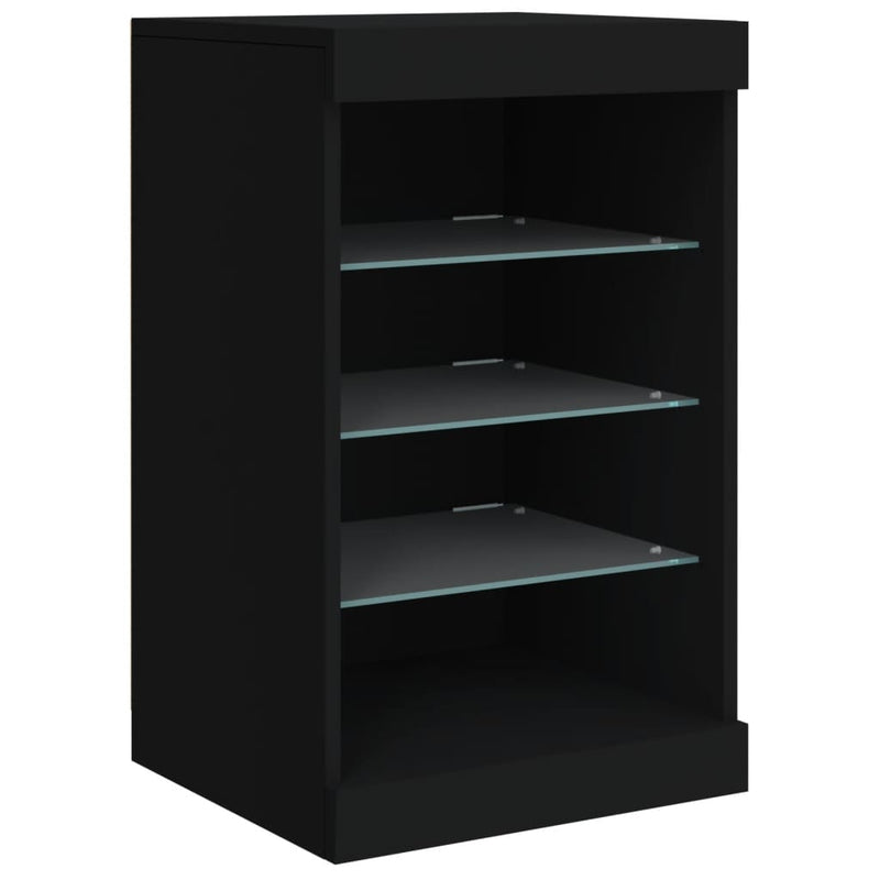 Sideboard with LED Lights Black 41x37x67 cm Payday Deals