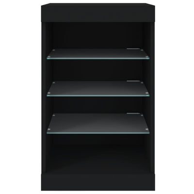 Sideboard with LED Lights Black 41x37x67 cm Payday Deals