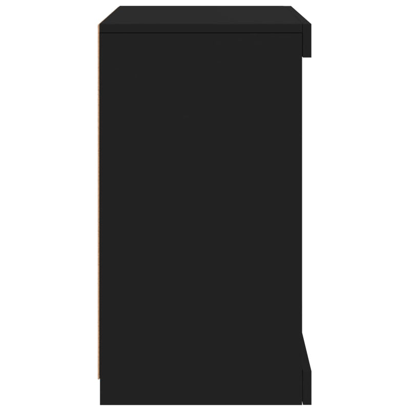 Sideboard with LED Lights Black 41x37x67 cm Payday Deals