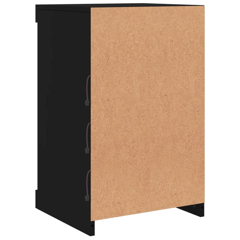 Sideboard with LED Lights Black 41x37x67 cm Payday Deals