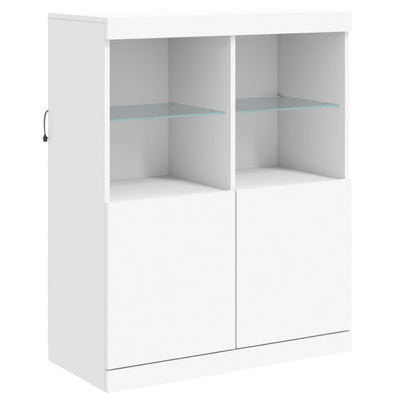 Sideboard with LED Lights White 81x37x100 cm Payday Deals