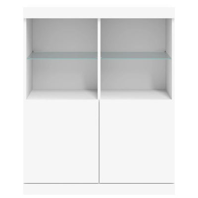 Sideboard with LED Lights White 81x37x100 cm Payday Deals