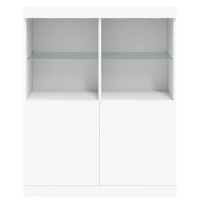 Sideboard with LED Lights White 81x37x100 cm Payday Deals