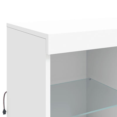 Sideboard with LED Lights White 81x37x100 cm Payday Deals