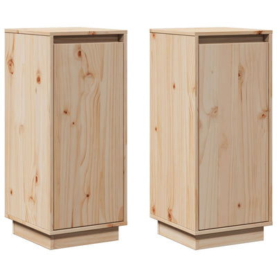 Sideboards 2 pcs 31.5x34x75 cm Solid Wood Pine Payday Deals