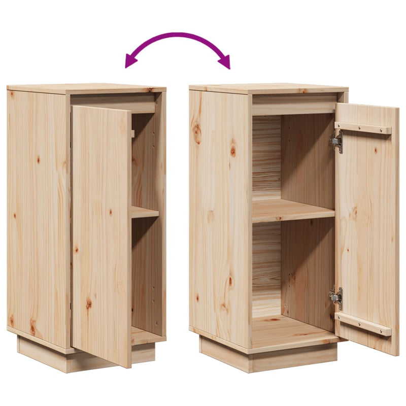 Sideboards 2 pcs 31.5x34x75 cm Solid Wood Pine Payday Deals