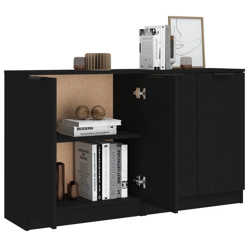 Sideboards 2 pcs Black 60x30x70 cm Engineered Wood Payday Deals