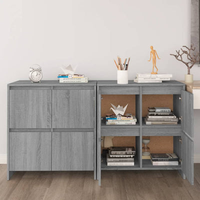 Sideboards 2 pcs Grey Sonoma 70x41x75 cm Engineered Wood