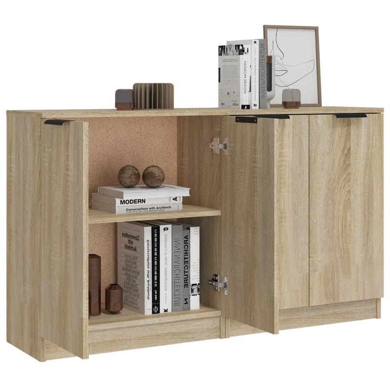 Sideboards 2 pcs Sonoma Oak 60x30x70 cm Engineered Wood Payday Deals