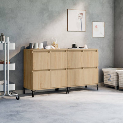 Sideboards 2 pcs Sonoma Oak 60x35x70 cm Engineered Wood Payday Deals