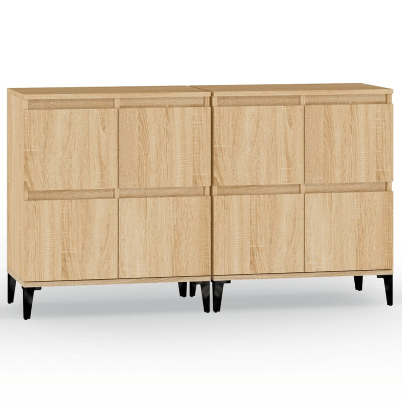 Sideboards 2 pcs Sonoma Oak 60x35x70 cm Engineered Wood Payday Deals