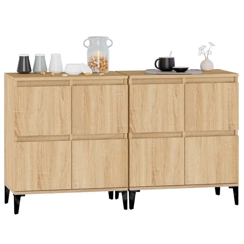 Sideboards 2 pcs Sonoma Oak 60x35x70 cm Engineered Wood Payday Deals