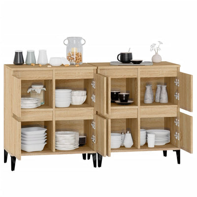 Sideboards 2 pcs Sonoma Oak 60x35x70 cm Engineered Wood Payday Deals