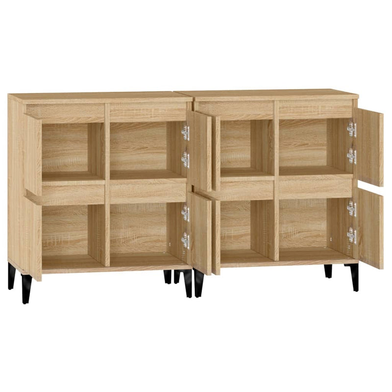 Sideboards 2 pcs Sonoma Oak 60x35x70 cm Engineered Wood Payday Deals