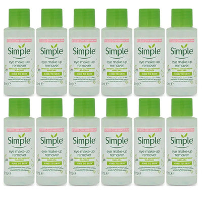 Simple Eye Make Up Remover 50ml Travel Size x 12 Value Pack Payday Deals