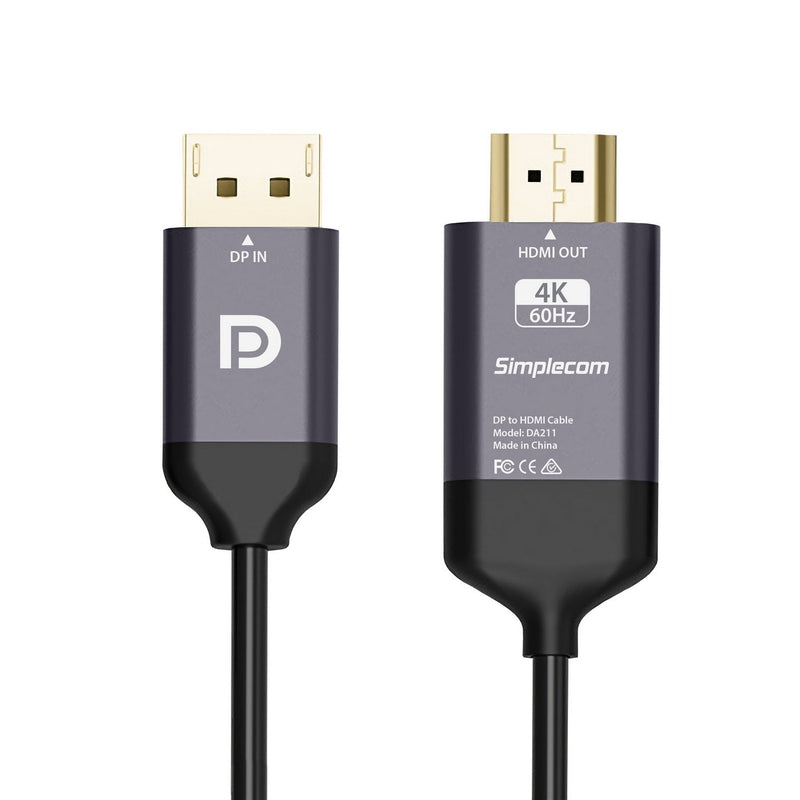 Simplecom DA211 Active DisplayPort to HDMI 2.0 Cable 2M 4K@60Hz Payday Deals