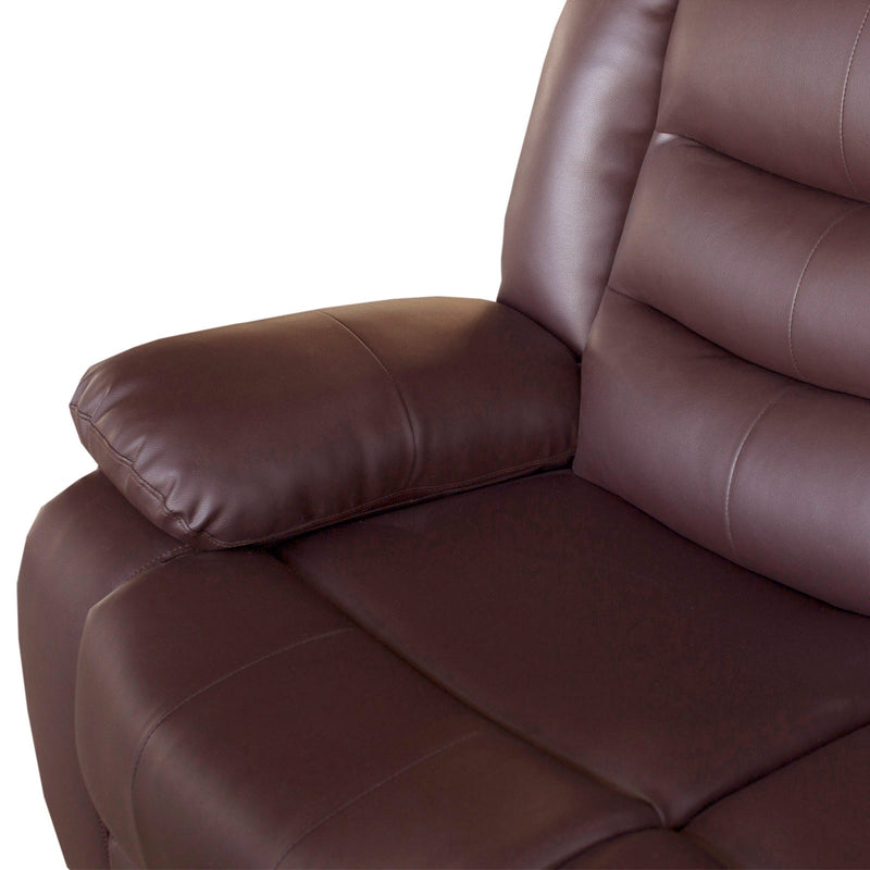 Single Seater Recliner Sofa Chair In Faux Leather Lounge Couch Armchair in Brown Payday Deals