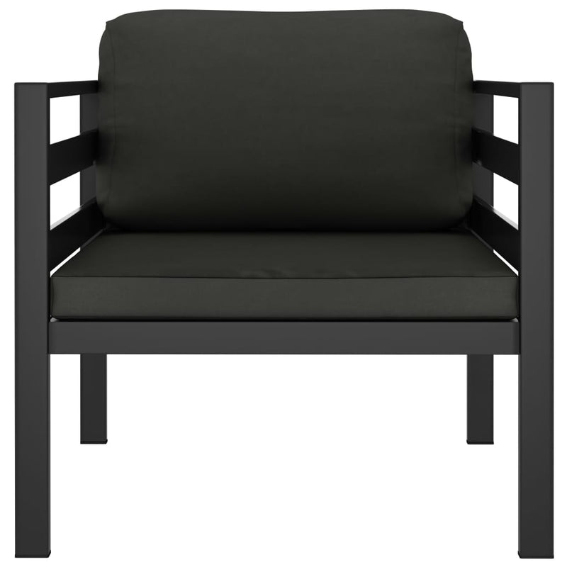 Single Sofa with Cushions Aluminium Anthracite Payday Deals