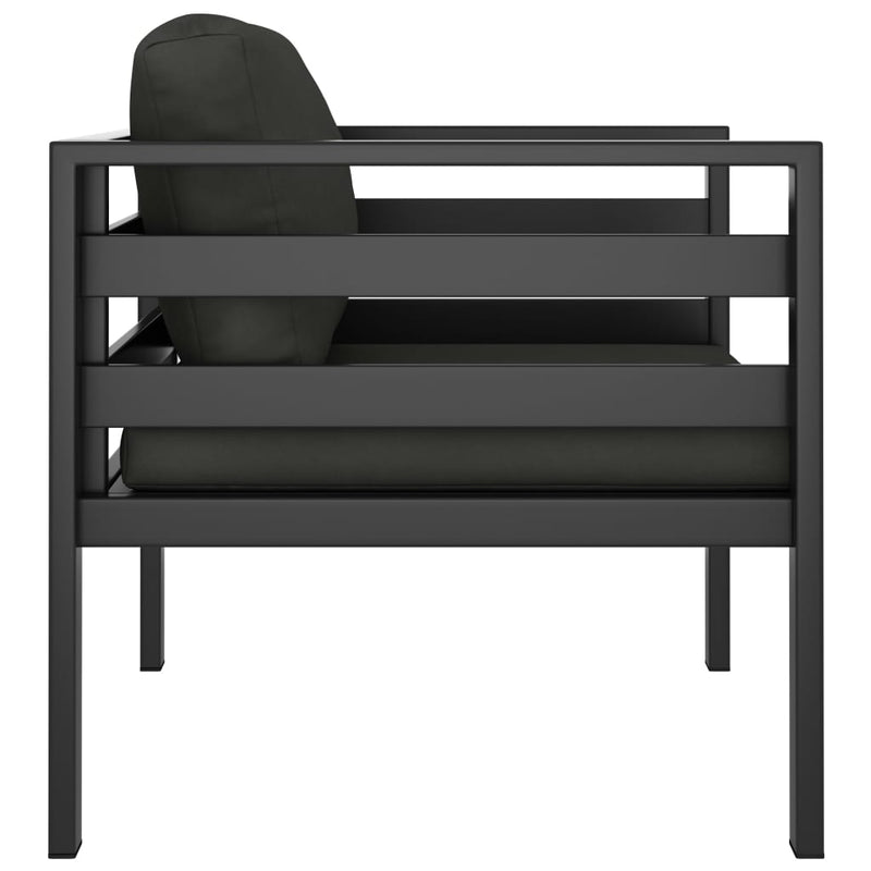 Single Sofa with Cushions Aluminium Anthracite Payday Deals