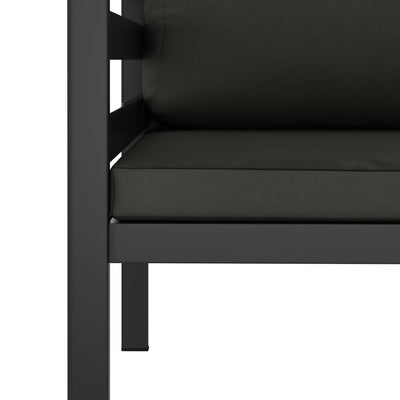Single Sofa with Cushions Aluminium Anthracite Payday Deals