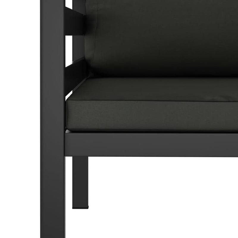 Single Sofa with Cushions Aluminium Anthracite Payday Deals