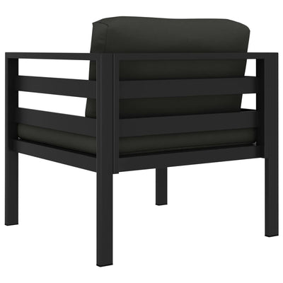 Single Sofas 2 pcs with Cushions Aluminium Anthracite Payday Deals