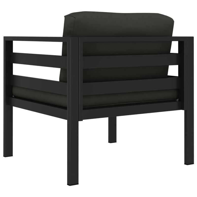 Single Sofas 2 pcs with Cushions Aluminium Anthracite Payday Deals