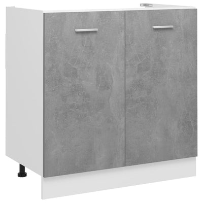 Sink Bottom Cabinet Concrete Grey 80x46x81.5 cm Engineered Wood Payday Deals