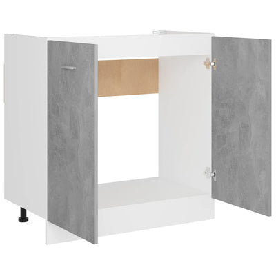 Sink Bottom Cabinet Concrete Grey 80x46x81.5 cm Engineered Wood Payday Deals