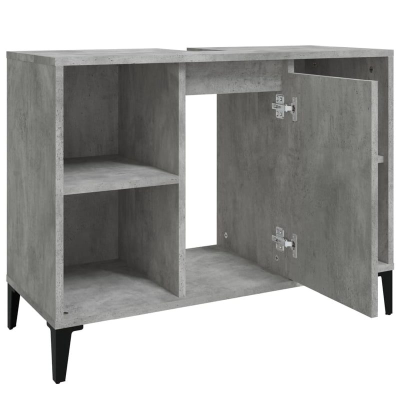 Sink Cabinet Concrete Grey 80x33x60 cm Engineered Wood Payday Deals