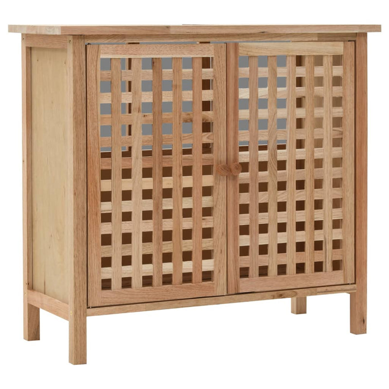 Sink Cabinet Solid Walnut Wood 66x29x61 cm Payday Deals