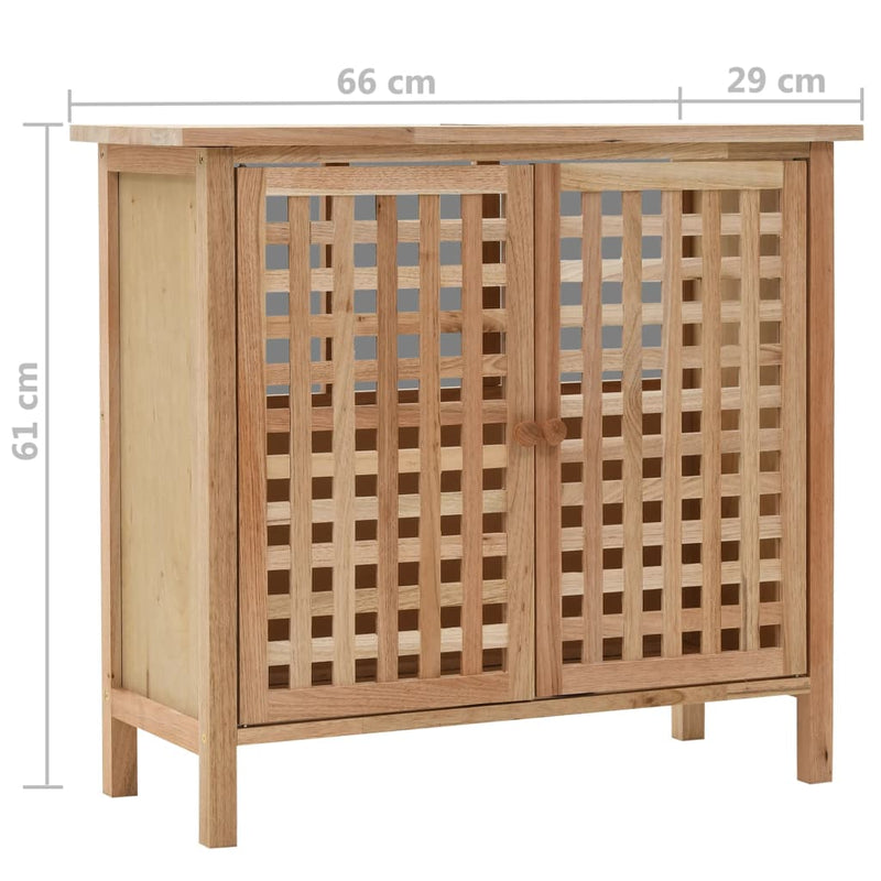 Sink Cabinet Solid Walnut Wood 66x29x61 cm Payday Deals