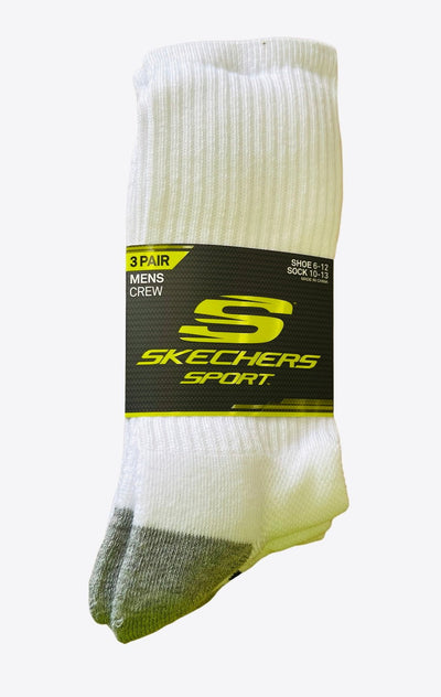 Skechers Sport 3 Pairs Mens Socks - White Payday Deals