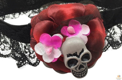 Skull & Rose Leg Garter Skeleton Halloween Costume Party Lace Accessory Payday Deals